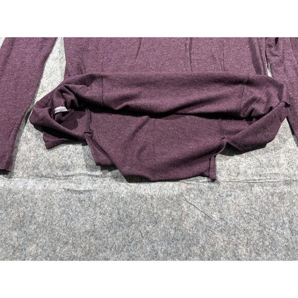 Nation LTD Womens Purple Crew Long Sleeve Pullover Cropped Shirt Top Sz M - Picture 9 of 9